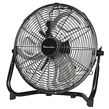 12 in Black High Velocity 3-Speed Adjustable Tilting Floor Fan