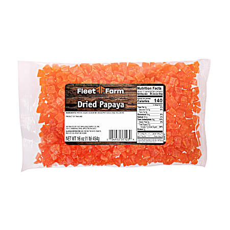 16 oz Dried Papaya