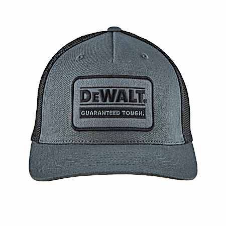 Men's Oakdale Patch 1-Size Grey/Black Cotton/Polyester Trucker Cap
