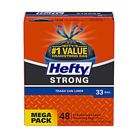 33 Gal. Strong Trash Can Liner - 48 ct