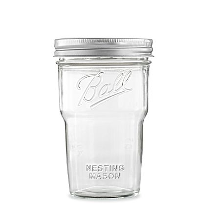 16 oz Pint Wide Mouth Nesting Jars - 4 pk