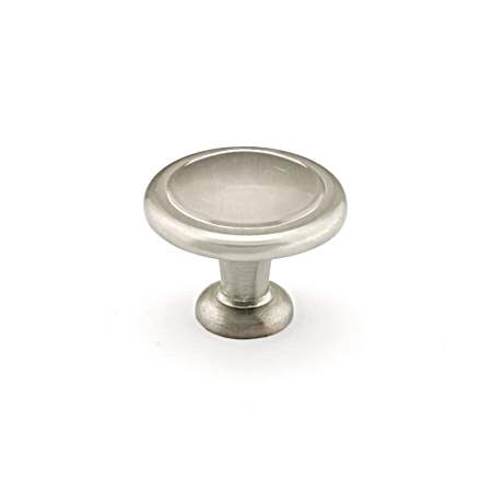 1-1/4 in Brushed Nickel Traditional Metal Knob
