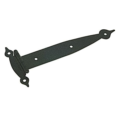 Black Traditional Forged Iron Rustic Strap Hinge - 2 Pk