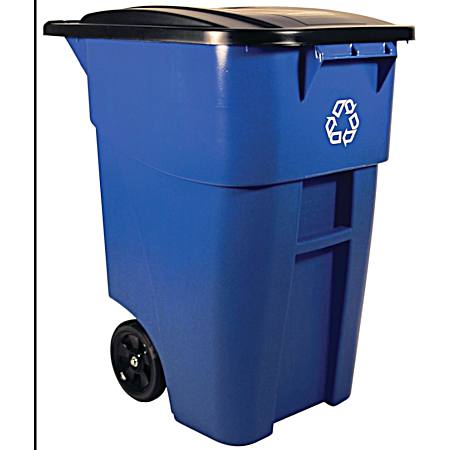 50 Gal Blue Rollout Recycle Container
