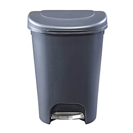 13 gal Gunmetal Step On Wastebasket