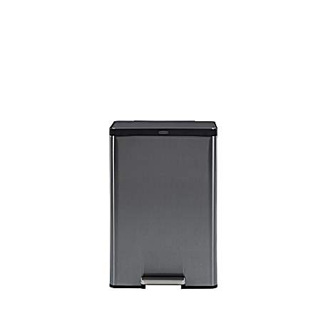 12 gal Stainless Steel Metal Step-On Trash Can