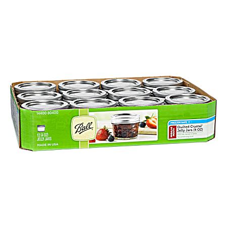 4 oz Quilted Jelly Jars w/ Lids - 12 Pk