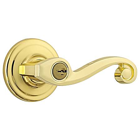 Lido Entry Lever - Polished Brass