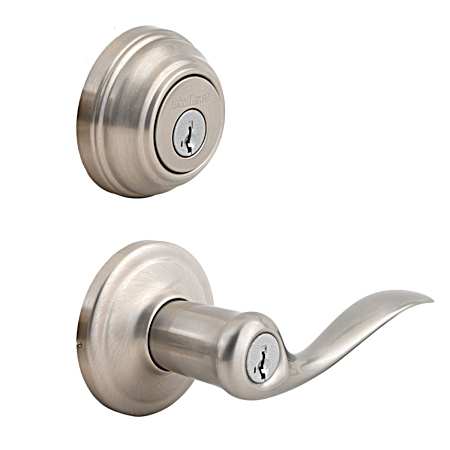 Tustin Entry Lever & Deadbolt - Satin Nickel