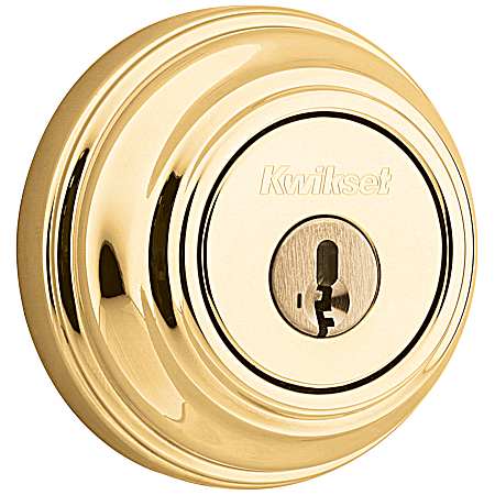 980 Series Single Deadbolt - Polished Brass
