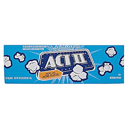 1.5 oz Light Butter Microwave Popcorn 18 Pk