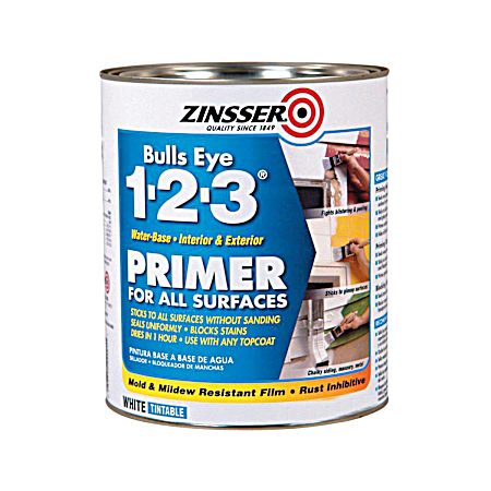 Bulls Eye 1-2-3 White Water-Based Interior & Exterior Primer