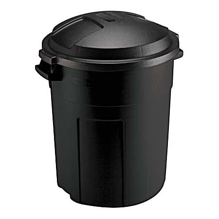 Roughneck 20 gal Black Non-Wheeled Trash Can