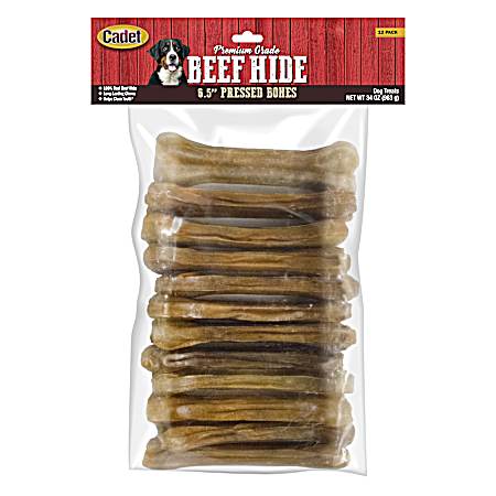 6.5 in Pressed Rawhide Bone Dog Chews - 12 Pk