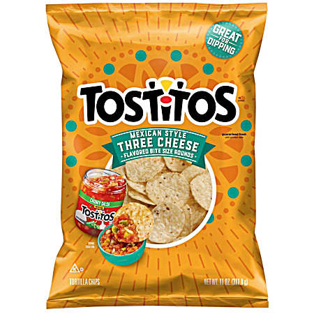 11 oz Mexican Style Three Cheese Tortilla Chips