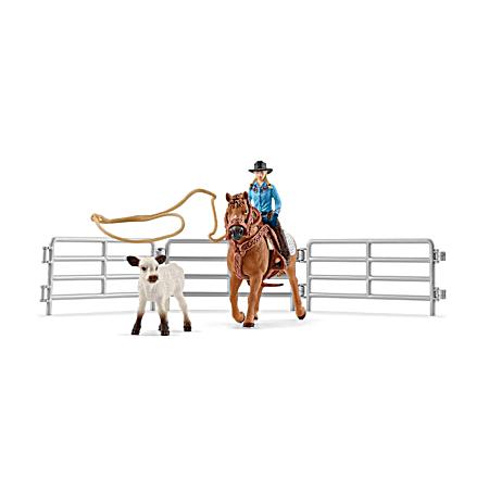 Cowgirl Team Roping Fun