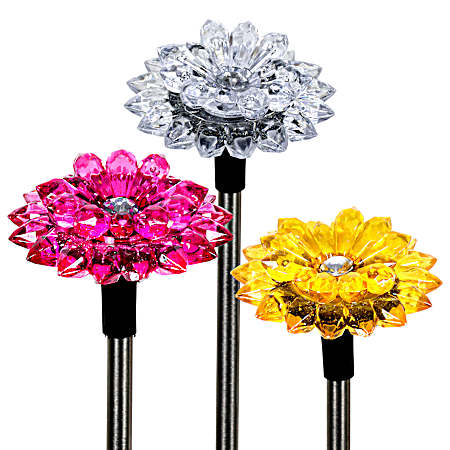 Flower Plastic Solar Stake - Assorted