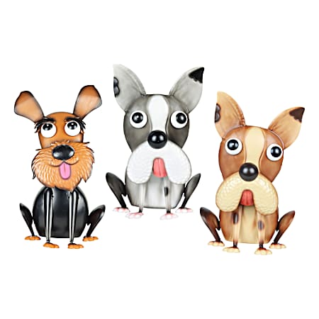 Metal Dog Statue - Assorted