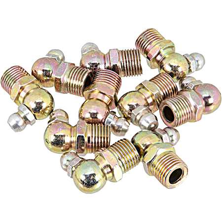 1/8 in NPT 90-Degree Grease Fittings - 10 Pk
