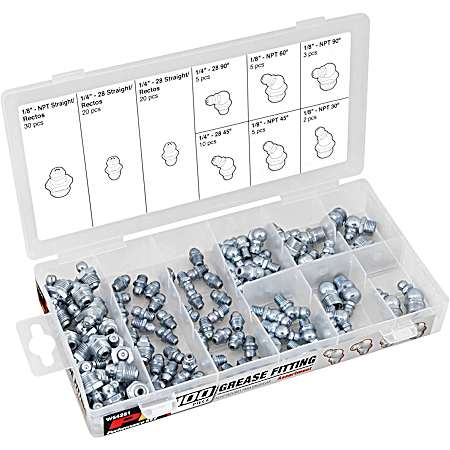 100 pc Standard Grease Fitting Assortment