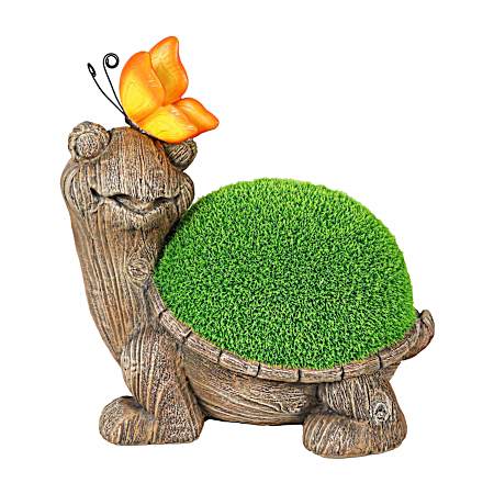 Mossy Turtle w/ Butterfly Statue