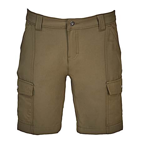 Women's Temp-IQ Military Green Slim Fit Cargo Shorts