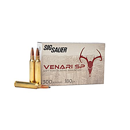 .300 Win Mag Venari 180 Grain SP Cartridges - 20 Rounds