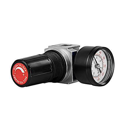 1/4 in High Flow Regulator, w/Gauge