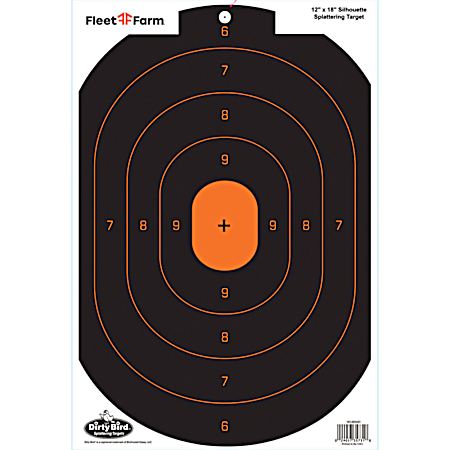 12 x 18 Oval Silhouette Splattering Target- 8 Pk