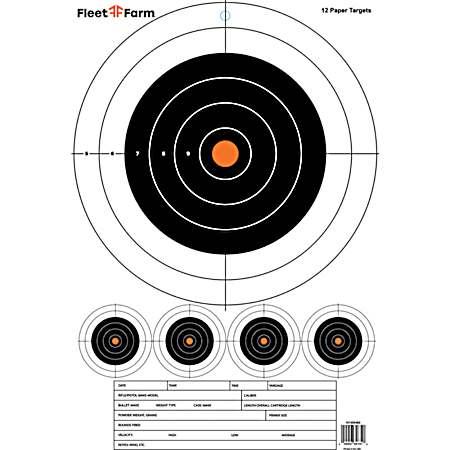 12 x 18 Bull's-Eye Paper Target - 12 Pk