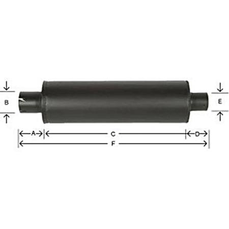 Vertical Tractor Muffler - DR-21