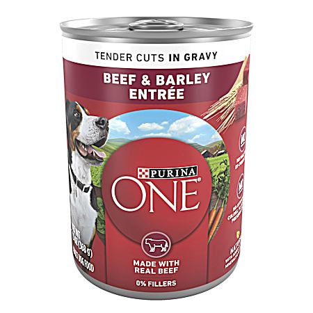 ONE Tender Cuts in Gravy Beef & Barley Entree Adult Wet Dog Food