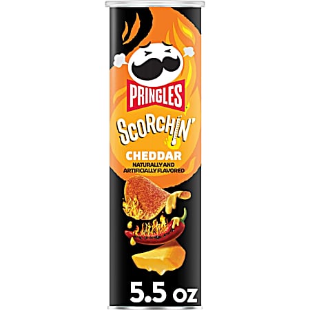 5.5 oz Scorchin Hot Cheddar Potato Crisps Chips