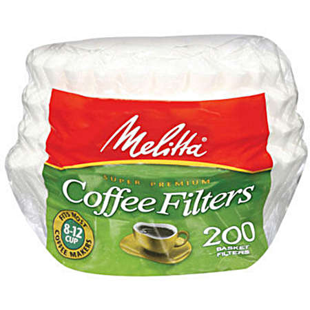 White Basket Coffee Filters - 200 Ct.