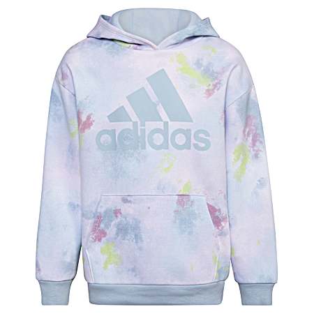 Girls' Wonder Blue AOP Fleece Hoodie