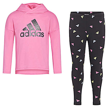 Toddler Girls' Pink Fusion AOP Legging Set