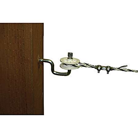 White Polywire Corner/End Lag Pulleys - 4 Pk