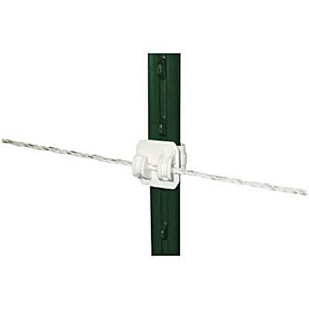 White T-Post Claw Insulators - 25 Pk