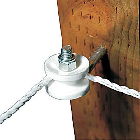 White Polyrope Corner/End Lag Pulleys - 4 Pk