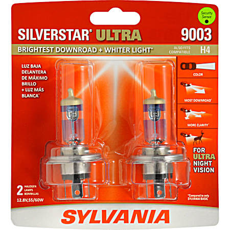SilverStar Ultra Halogen Headlight Bulb - 2 Pk