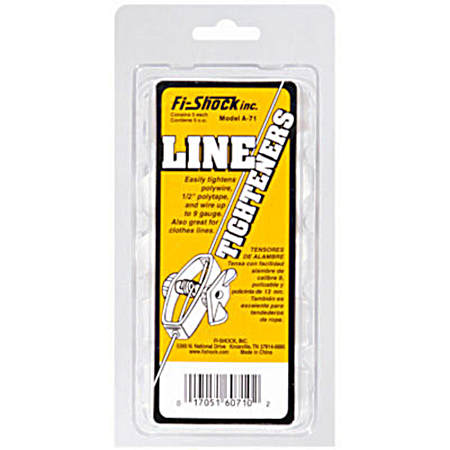 White Electric Fence Line Tighteners - 5 Pk