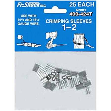 High Tensile Wire 1-2 Gritted Crimping Sleeves - 25 Pk