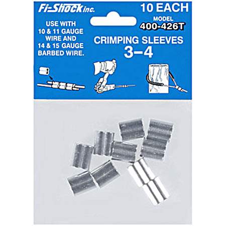 High Tensile Wire 3-4 Gritted Crimping Sleeves - 25 Pk
