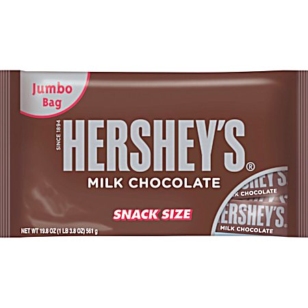 19.8 oz Jumbo Bag Snack Size Milk Chocolate Bars