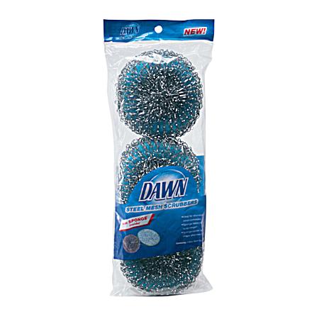 Steel Mesh Scrubbers - 3 pk