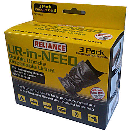 UR-in-Need Leak-Proof Disposable Urinal - 3 Pk