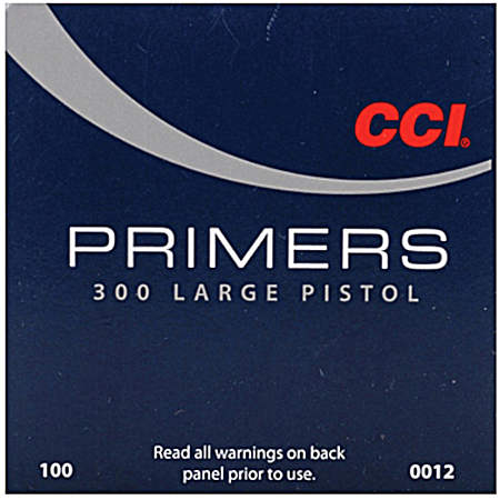 300 Large Pistol Primers - 100 Ct