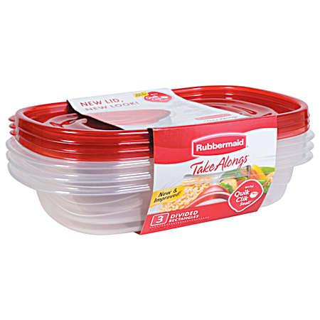 TakeAlongs 3 Pk. Divided Rectangles Set