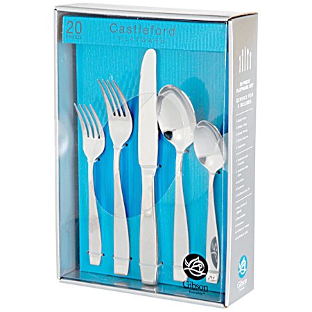 20 pc Castleford Mirror Polished Flatware Set