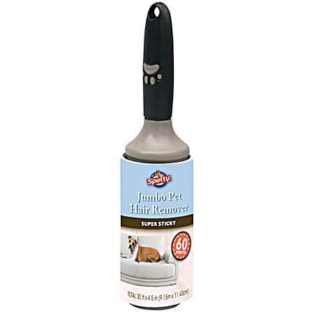 Jumbo Blue & White Pet Hair Lint Roller - 60 Ct